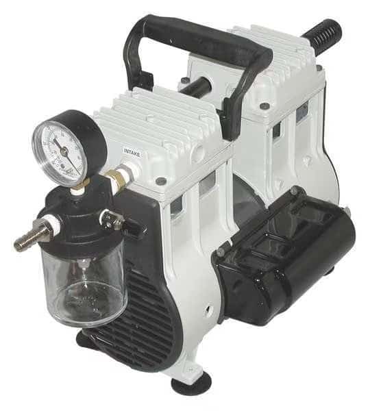 Piston Vacuum Pump, 1/3 HP, 29.8in. Hg, Welch, Mfr#: 2581B-50