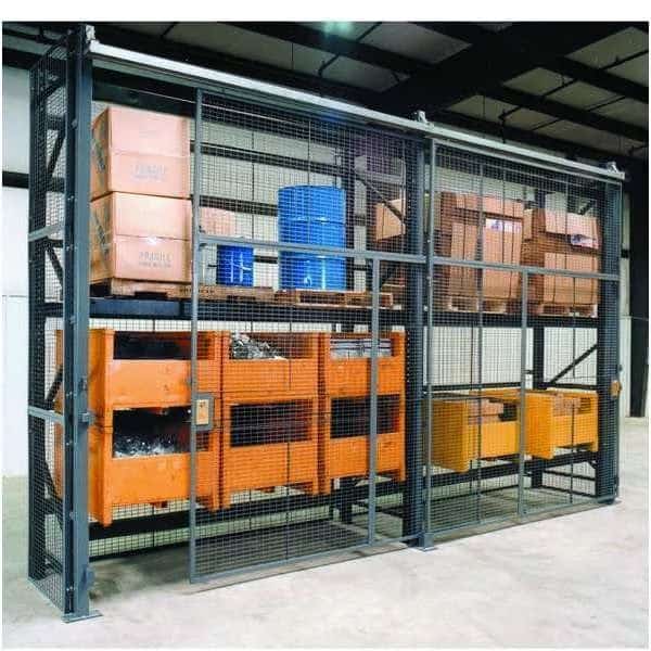 Pallet Rack Encl, 3 Bay, 120inW, 36inBaseD, WIRECRAFTERS, Mfr# RE101236SD3