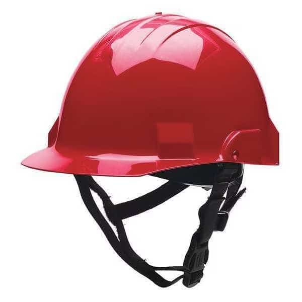 Fire/Rescue Helmet, Thermoplastic, Standard Sure-Lock(R) Ratchet Headband, Red, , Front Brim