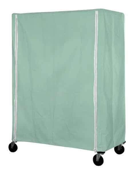 Cart Cover, 36x24x63, Green, Nylon, Zipper