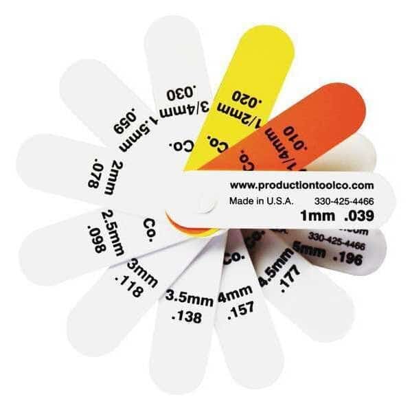Feeler Gauge, 1.33 In Thick, 3 In L Blade