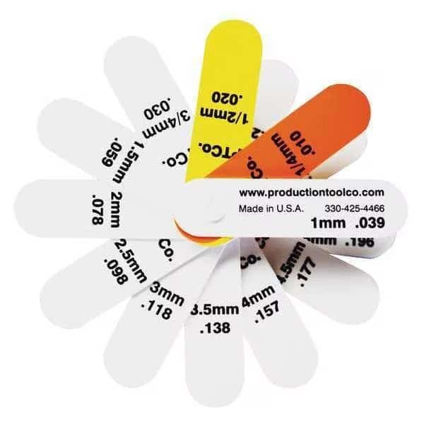 Feeler Gauge, 1.57 In Thick, 3 In L Blade