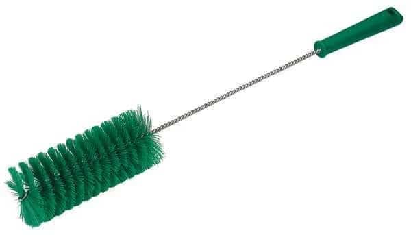 2 5/8 in W Tube and Valve Brush, Medium, 13 1/2 in L Handle, 5 51/64 in L Brush, Green