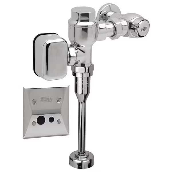 Urinal Automatic Flush Valve, 1 gpf gpf, Polished Chrome, 3/4 in, 3/4 in Spud Coupling