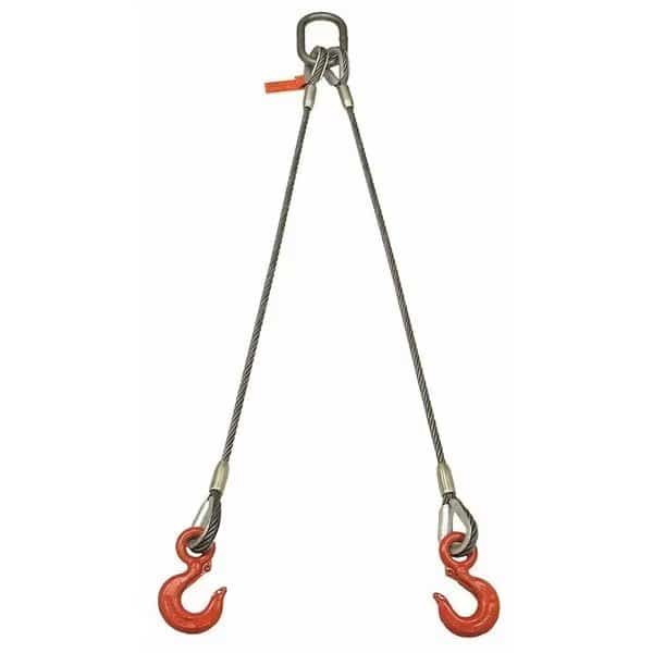Sling, Wire Rope, 5 Ft L, 19400 Lb at 60