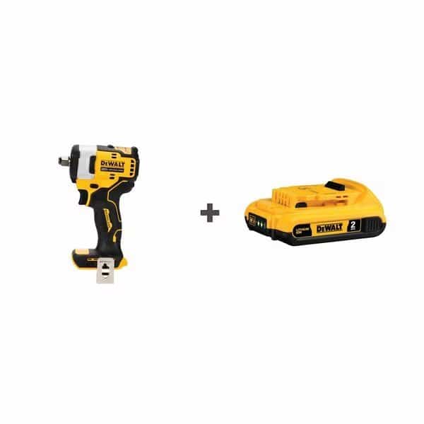 Cordless Impact Wrench, 1/2 in Drive Size, Battery Included