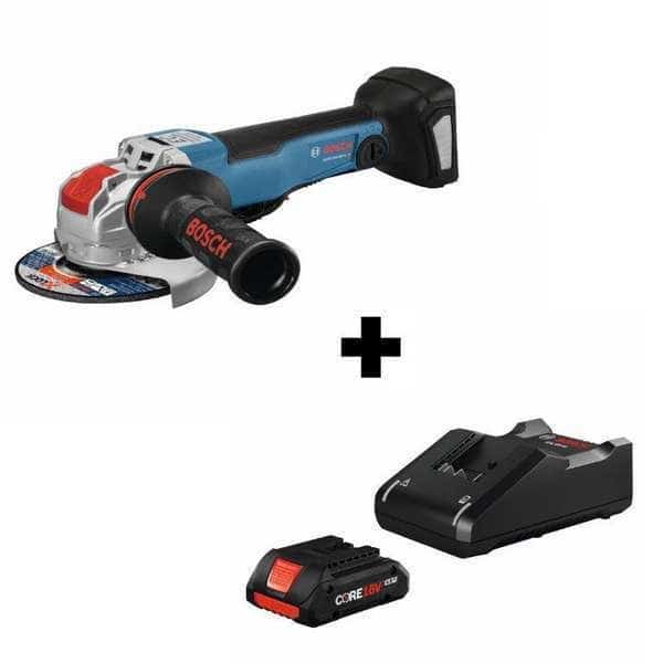 Cordless Grinder Kit, 18V, BOSCH, Mfr# GWX18V-50PCN + GXS18V-15N15