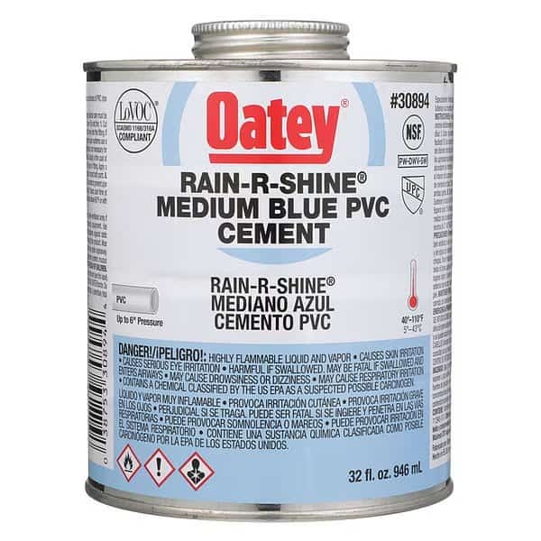 PVC Cement, Blue, 32 oz., OATEY, Mfr# 30894