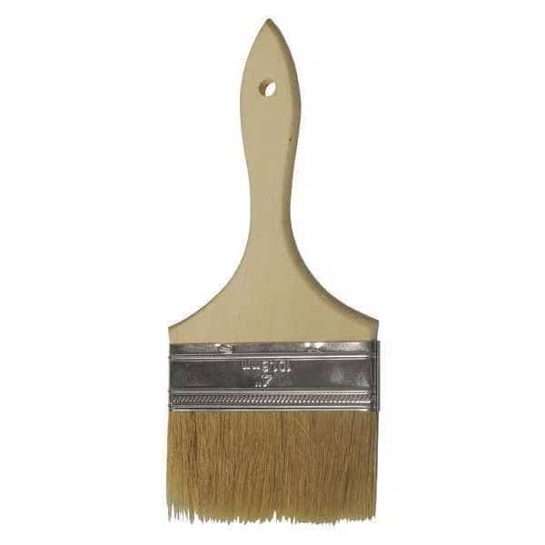 4" Flat Sash Soft, Natural Bristle Bristle, Paint Brush, Wood Handle