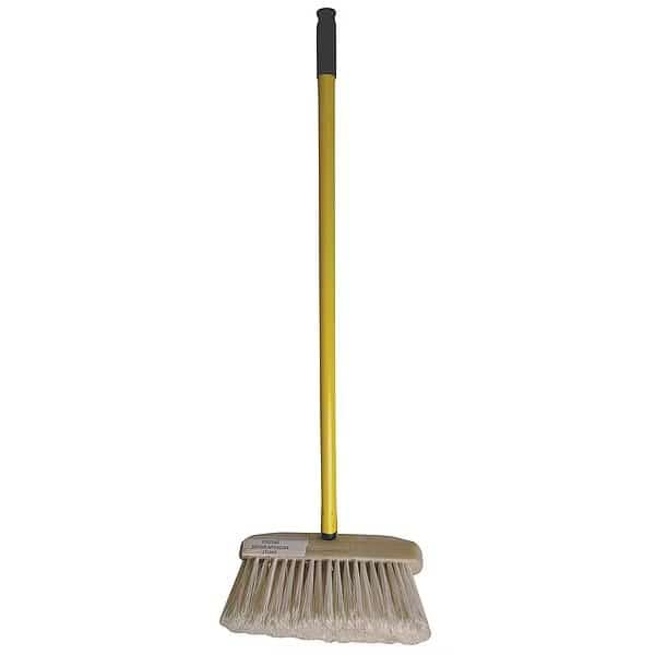 4 1/4 in W Car Wash Brush, 31 in L Handle, 5 in L Brush, White, Plastic, Pleated Steel