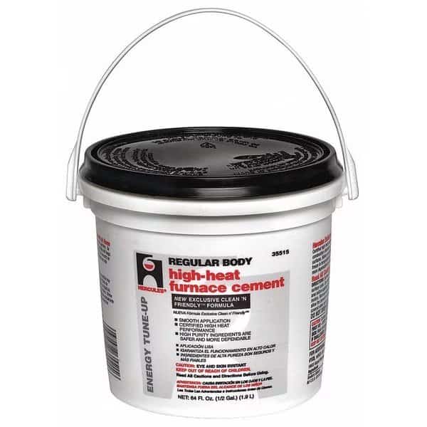 Furnace/Stove Cement,High Temp.,1/2 gal., Mfr#: 35515, HERCULES