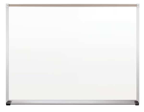 Dry Erase Board, Porcelain, 36 in, 48 in, Aluminum Frame, White, Gloss