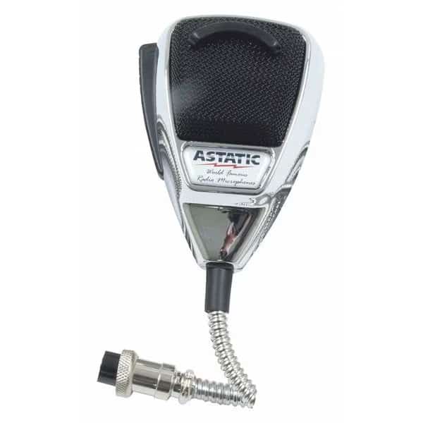 CB Mic with SS Cord, Chrome, 4 Pin, Astatic, Mfr#: 302-10187