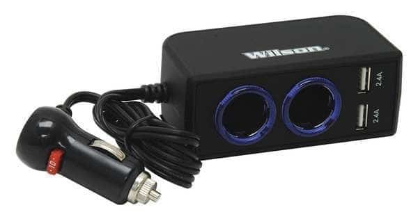 USB Adapter, 2 Outlet, 13in.Wx8in.Dx6in.H