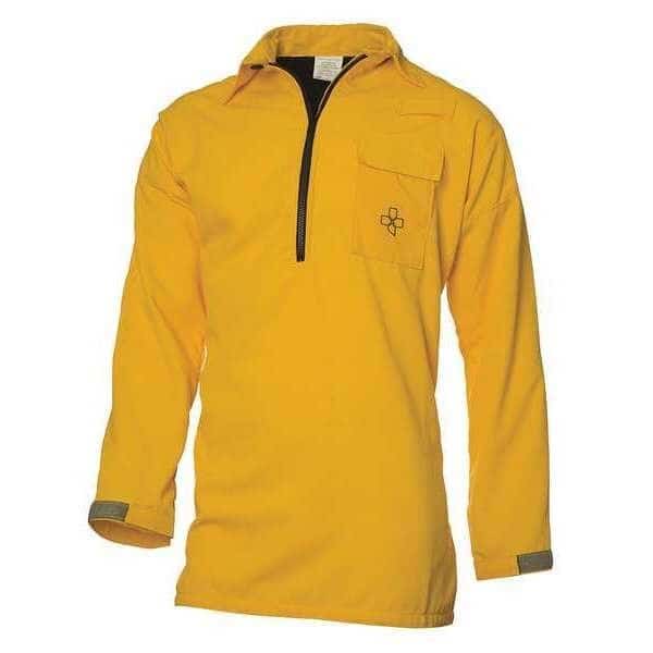 Wildland Fire Shirt, 2XL, Yellow, Zipper