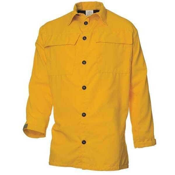 Wildland Fire Shirt, M, Yellow, Button, COAXSHER, Mfr# FC103-M