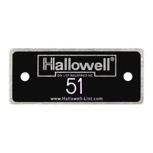 NmbPlt 51 to 100,Blk w/Wht Lettering, Mfr#: NPH51-100, HALLOWELL