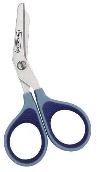 Scissors, 3-1/2 In. L, Blue, Angled
