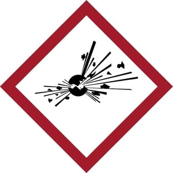 Label, GHS Explosive, Vinyl, 16/Sheet