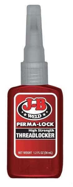 Threadlocker, J-B WELD Perma-Lock, Red, High Strength, Liquid, 36 mL Bottle, J-B Weld, Mfr#: 27136