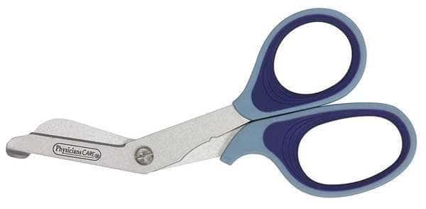 EMT Utility Scissors, 7" L, 4" W, Blue, Non Stick Coating