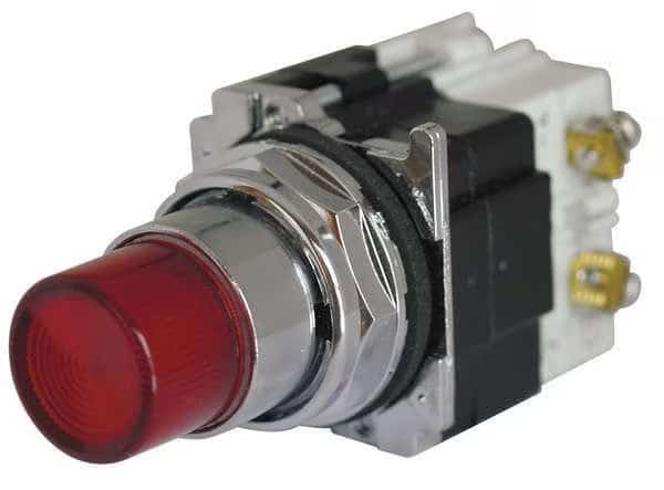 Pilot Light, Press, 120VAC, Amber, EATON, Mfr# 10250T297LAP2A