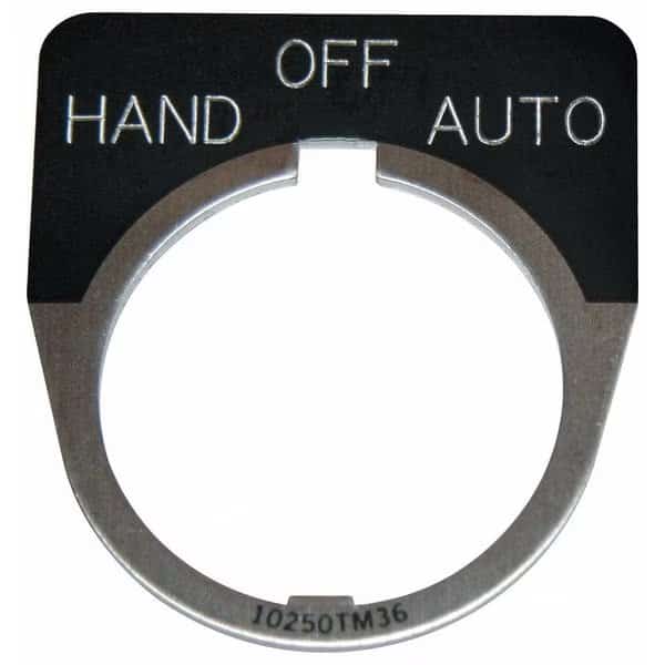 Cutler-Hammer Legend Plate, Hand Off Automatic, Black