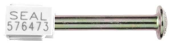 ISO 17712: 2013 High Security Bolt Seal, 4-3/8" x 5/16", ABS, White, PK250