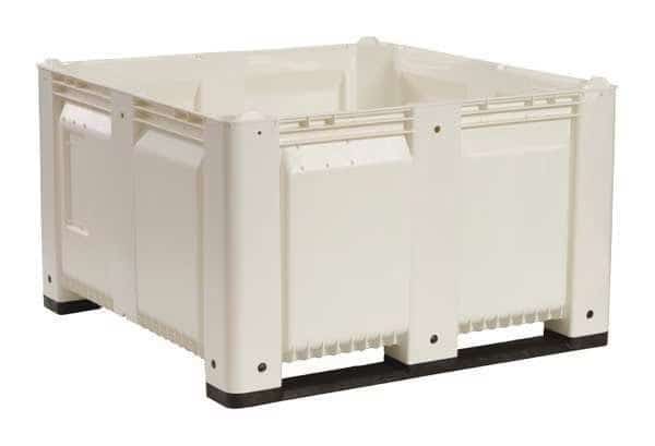 Bulk Container, 28.7 cu ft, White, Plastic