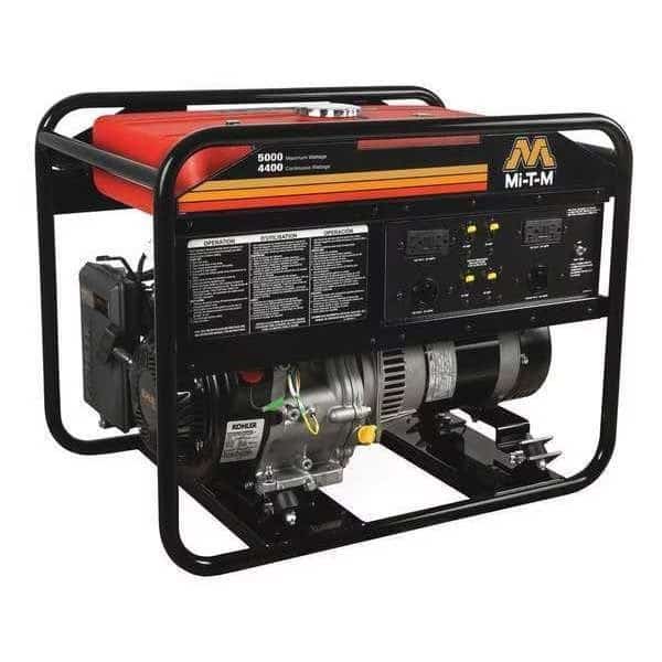 Portable Generator, Gasoline, 4,400 W Rated, 5,000 W Surge, Recoil Start, 120/240V AC, 36.7/18.3 A