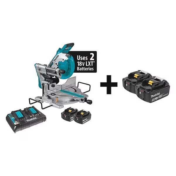 Cordless Miter Saw Kit,4400 RPM,36.0VDC, Mfr#: XSL06PT  BL1850B-2, MAKITA