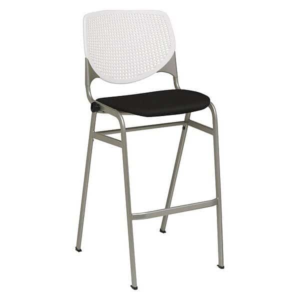 Poly Stack Chair, Perfrtd Bck, Tuxedo