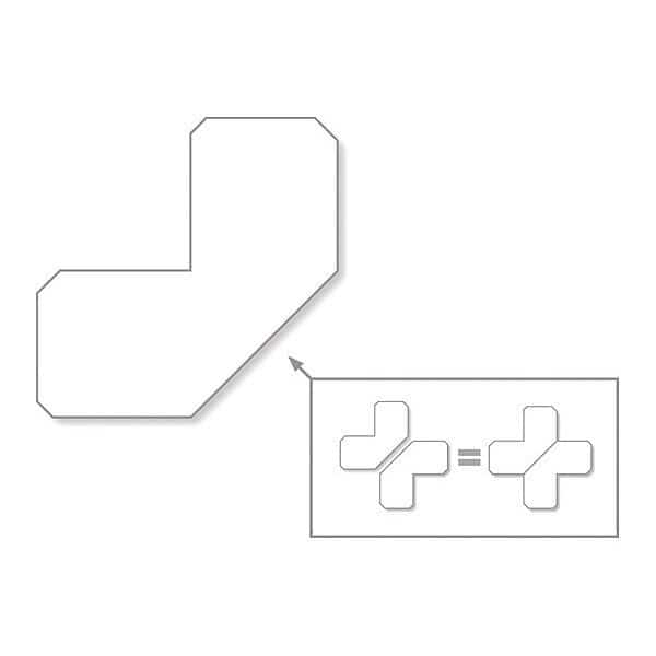 Half Angle, Solid, White, 2", PK100