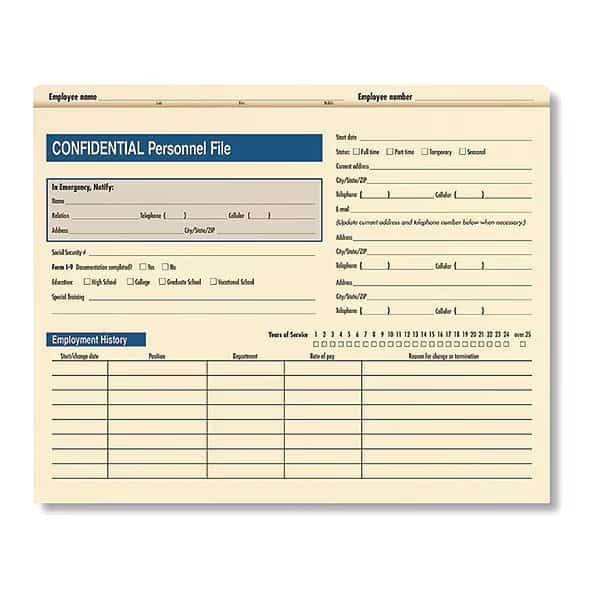 Confidential Personnel File, Std, PK25