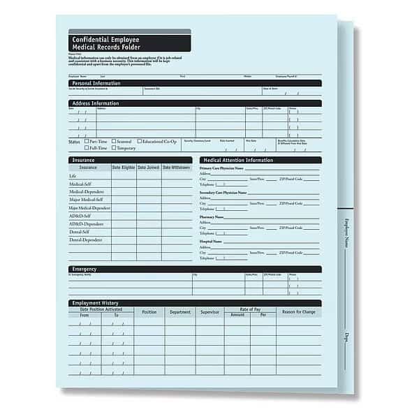 Employee Medical Records Folder, PK25
