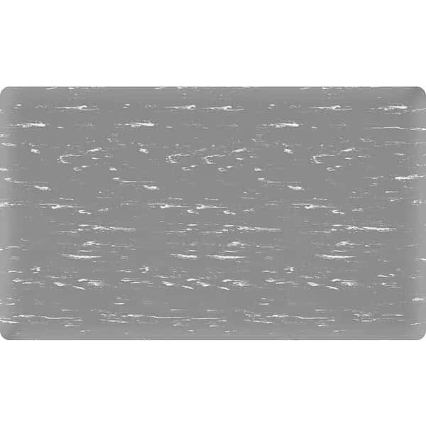 Antifatigue Mat, 2 ft L x 60 ft W, 7/8 in Thickness, Marbleized Vinyl, Gray/White