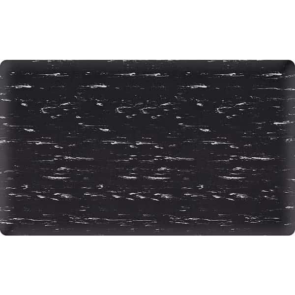 Antifatigue Mat, 4 ft L x 60 ft W, 7/8 in Thickness, Marbleized Vinyl, Black/White