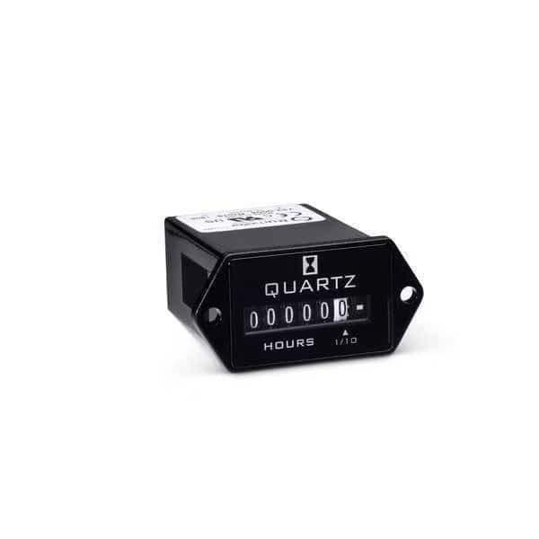 Hour Meter, DC Quartz, 2-Hole, Rectangular
