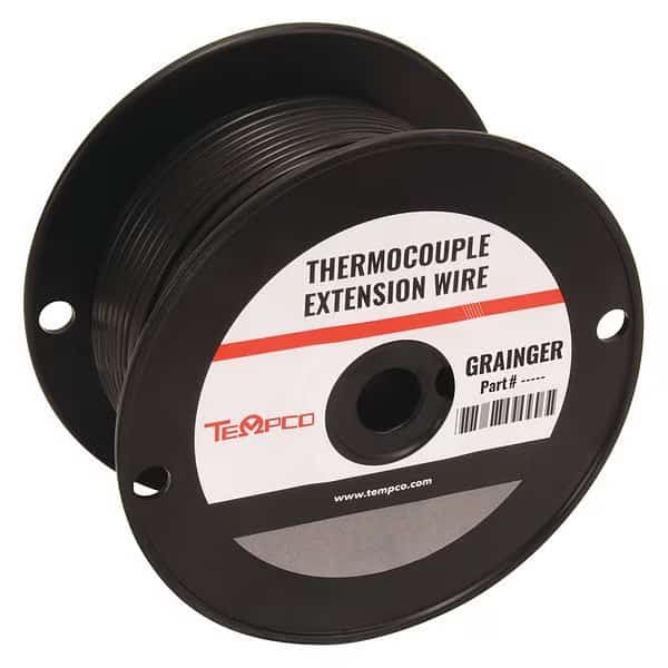 Thermocouple Ext Wire, JX, 24AWG, Str, 100Ft, TEMPCO, Mfr# TCWR-1019