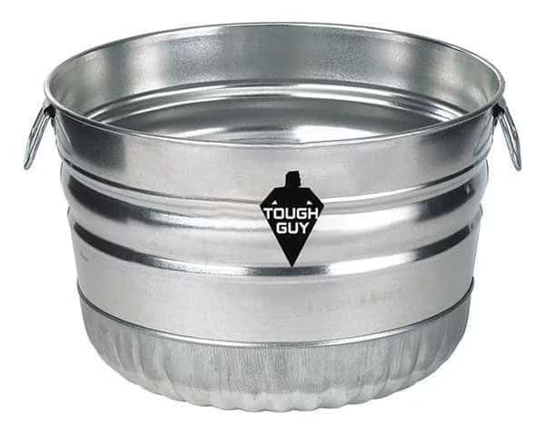 Utility Tub, 9-1/3 gal. gal., Silver