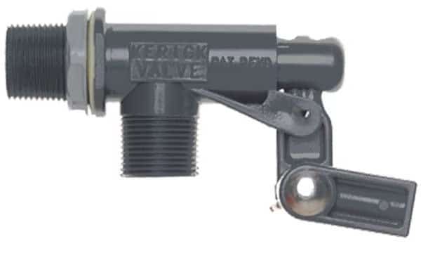 Float Valve, 3/4 In, PVC, Bulkhead Mount