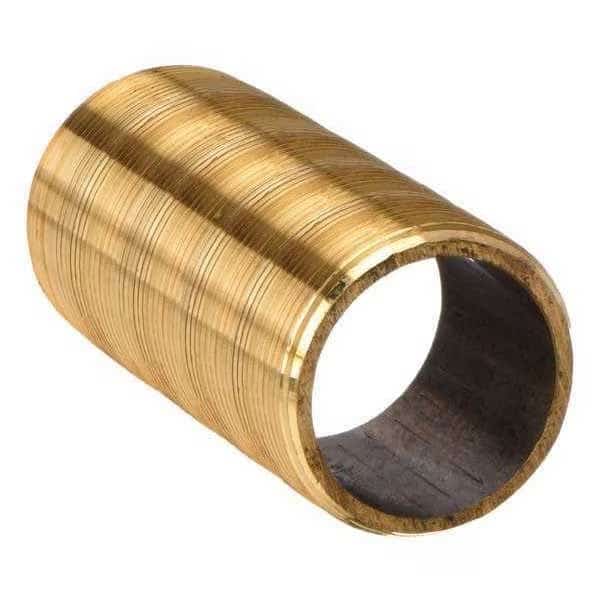 1/8" MNPT x 3/4" TBE Red Brass Pipe Nipple Sch 80