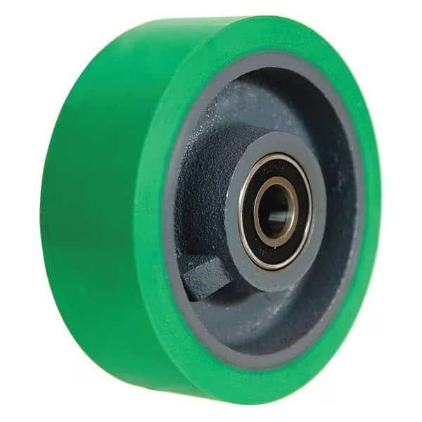 Caster Whel, Plyurthan, 6 in., 1200 lb., Grn