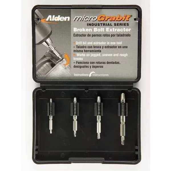 Drill/Extractor Set, 4 PC, No 5-1/4 In Cap