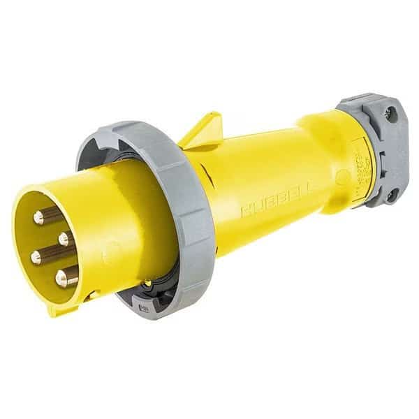 Pin and Sleeve Plug,3P,4W,100A,250V, Mfr#: M4100P12, HUBBELL WIRING DEVICE-KELLEMS