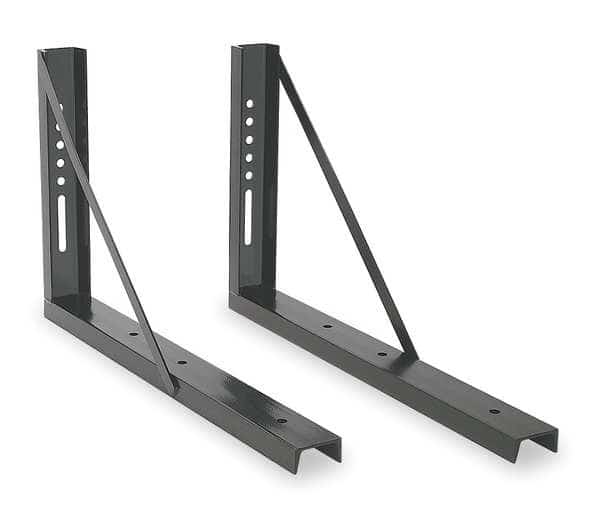 Mounting Bracket,18 in. W,Steel,Black,PR, Mfr#: 229000, CRESCENT JOBOX