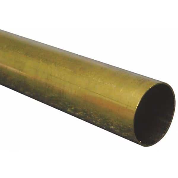 260 Brass Round Tube, 5/32 in Outside Dia, 1 ft Length