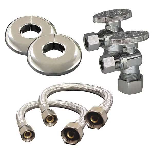 Water Supply Kit, 3/8, 20in.L, SS, Comp, Kissler, Mfr#: 88-1040