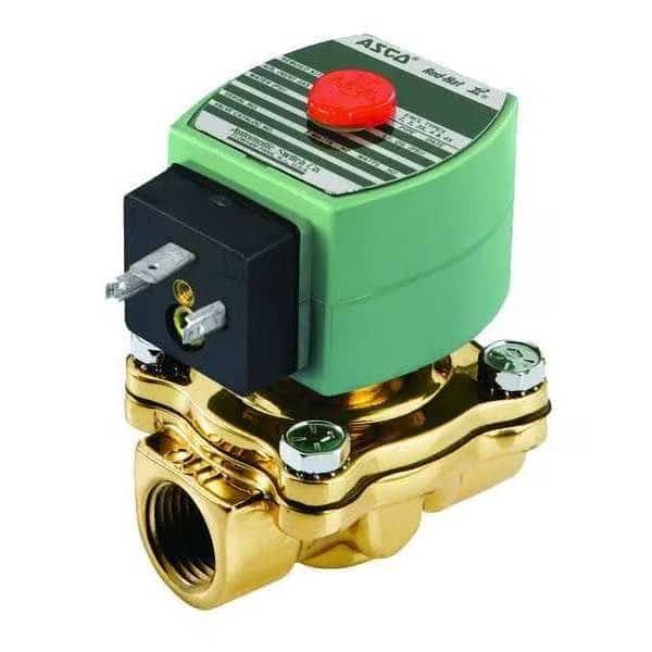 Solenoid Valve,Brass,NC,Air, Inert Gas, Mfr#: SC8210G003, ASCO