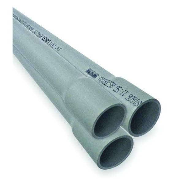 Non-Metallic Conduit, Schedule 40, 3/4 in Trade Size, 10 ft, PVC